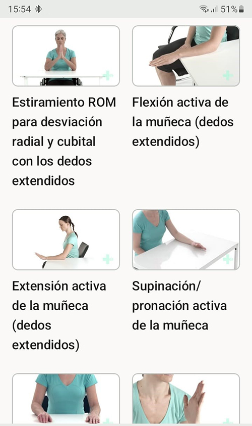 Programa de ejercicios en línea Artrosis de la mano