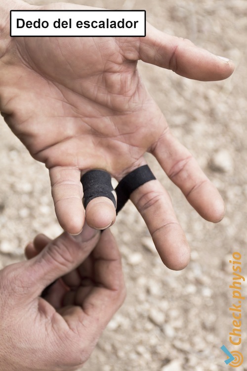 mano dedo del escalador dedo cinta vendaje neuromuscular